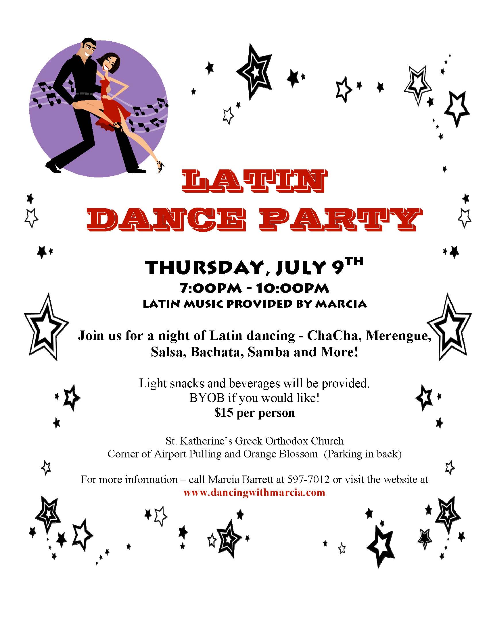 latin dance party flyer